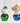 2.5" Rudolph & Friends Bell Ornament (Set of 4)
