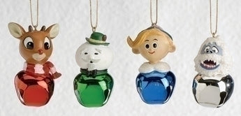 2.5" Rudolph & Friends Bell Ornament (Set of 4)