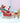 14" Vintage Santa in Sleigh with Reindeer