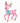 36" Pink Prancing Deer