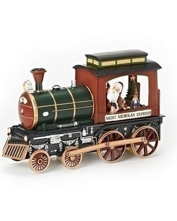 9" Santa's Train with Rotating Wheels