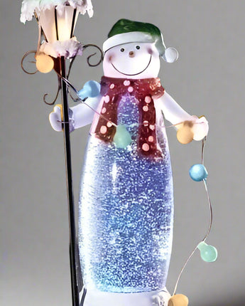 11.5" Snowman with Lamppost Water Globe