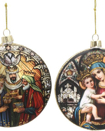 4" Iconic Nativity Disc Ornament (Sold Separately)