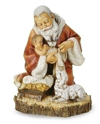 11.5" Kneeling Santa Figurine
