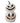 25" White Flicker Flame Pumpkin Stack