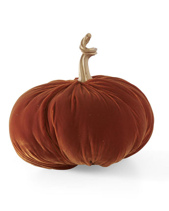Orange Velvet Stuffed Pumpkin (Sold Separately)