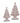 Frosted Gingerbread Trees (Set of 2)