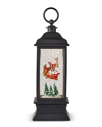 11" Santa Flying Animated Water Lantern