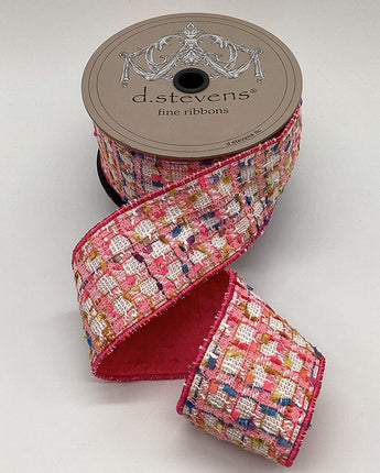 2.5" Pink Boucle Ribbon
