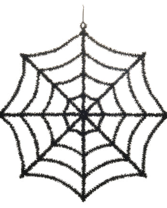 Black Tinsel Spider Web (Sold Separately)