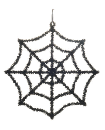 Black Tinsel Spider Web (Sold Separately)