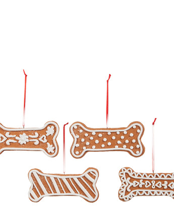 5" Gingerbread Dog Bone Ornament (Sold Separately)