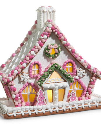 11.5" Pink Gingerbread House