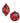 4" Pinecone Embellished Red Ornament (Sold Separately)