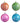 5" Neon Tinsel Filled Ball (Sold Separately)