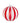 4" Red and White Stripe Ornament
