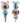 7.5" Red and Blue Vintage Finial (Sold Separately)
