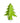 18" Green Glitter Tree