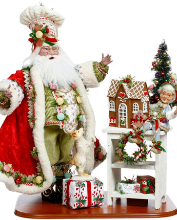 25" Gingerbread Baker Santa