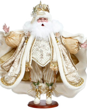 26" Snow and Pearls Santa