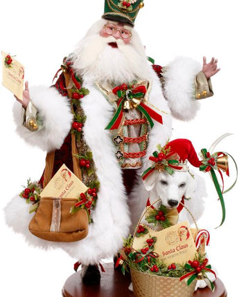 26" Santa's Mail Call with Dog
