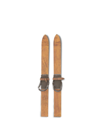 12" Decorative Wooden Skis (Set of 2)