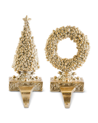 Christmas Tree & Wreath Stocking Holder Set