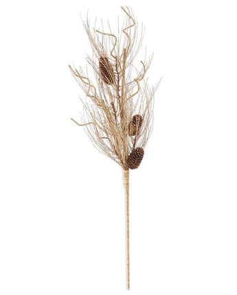 34" Pine Branch with Pinecones