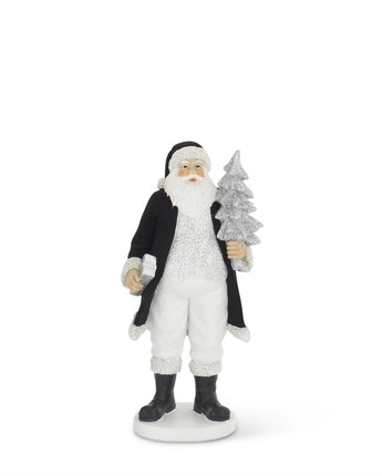 Black Velvet Resin Santas (Sold Separately)