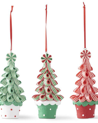 Green & Red Ribbon Candy Tree Ornament (Sold Separately)