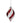 7.5" Red & White Swirled Teardrop