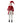 42" Posable Elf with White Pants & Red Coat