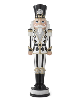 36" Harlequin Check Lighted Nutcracker