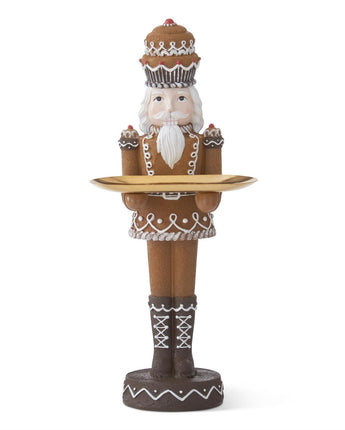 16" Gingerbread Nutcracker with Tray