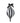 12.75" Black & White Glass Teardrop