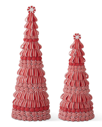Ribbon Candy Christmas Tree (Set of 2)