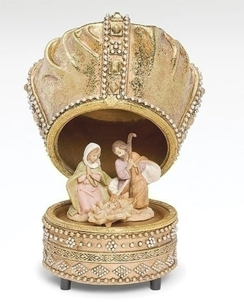 5" Holy Family Crown Music Box