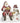 6" Santa and Snowman Drinking Cocoa