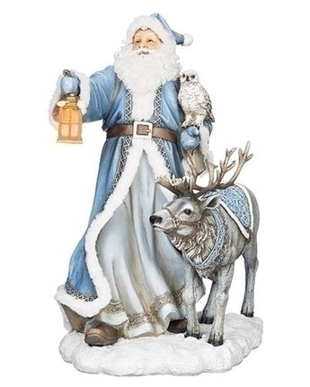 19.75" Lighted Santa and Reindeer