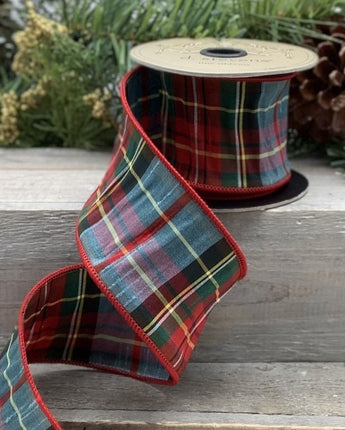2.5" Blue Traditional Tartan Ribbon