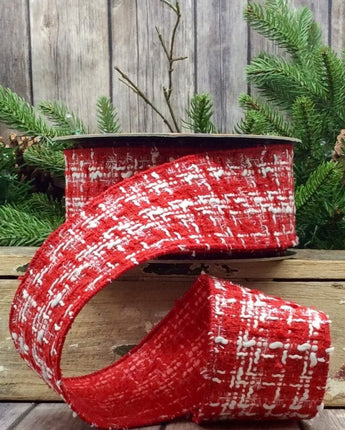 2.5" Red Boucle Ribbon