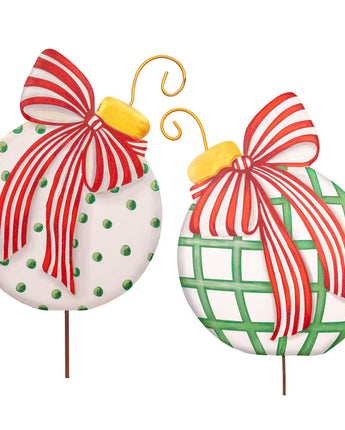 Modern Red, White & Green Ornament (Sold Separately)