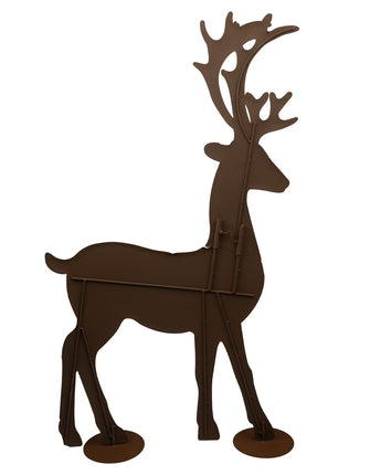 46" Standing Gold Checked Deer