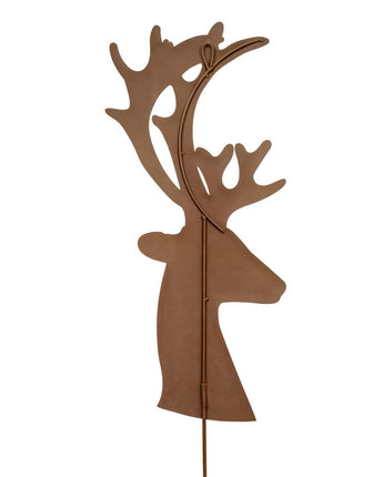 24" Gold Checked Deer Head