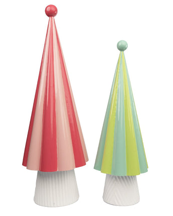 Pink & Green Standing Tree Finials (Sold Separately)