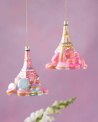 5.5" Eiffel Tower on Macarons Ornament (Sold Separately)