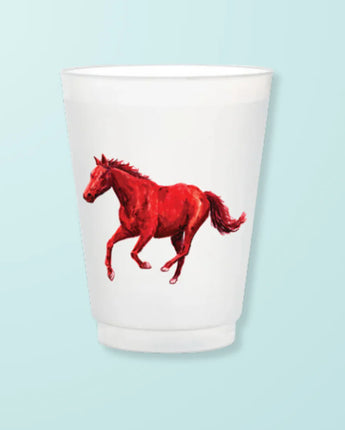 Red Mustang Frosted Cups