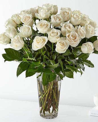Long Stem White Rose Bouquet