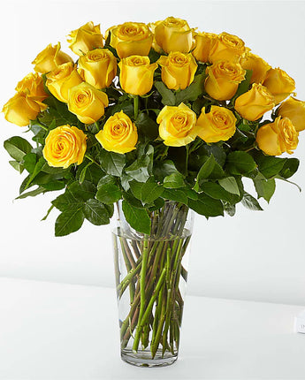 Long Stem Yellow Rose Bouquet