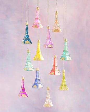 7.25" Rainbow Eiffel Tower Ornament (Sold Separately)